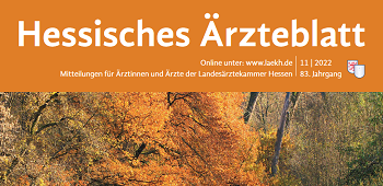 Titelblatt des Hessischen Ärzteblatts (November 2022)